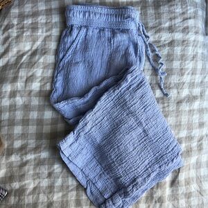 Sigrid Olsen 100% Lagenlook linen wide leg cropped pants